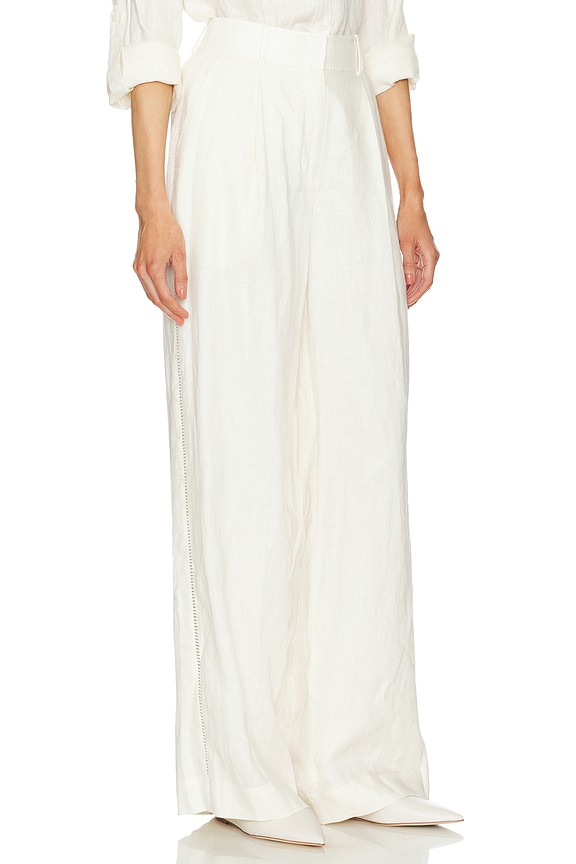 view 2 of 4 PANTALON EMPIÈCEMENTS CÔTÉS TAVAR in White