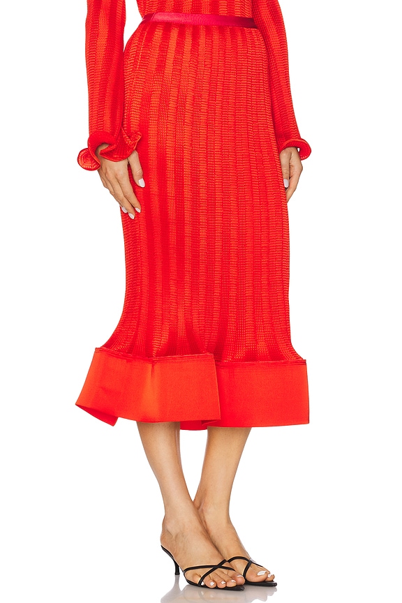 view 2 of 6 Hollis Midi Skirt in Fiery Red