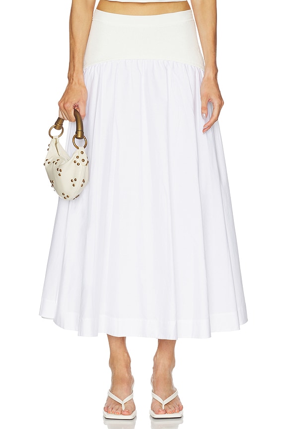 view 1 of 6 Ovie Midi Skirt in White