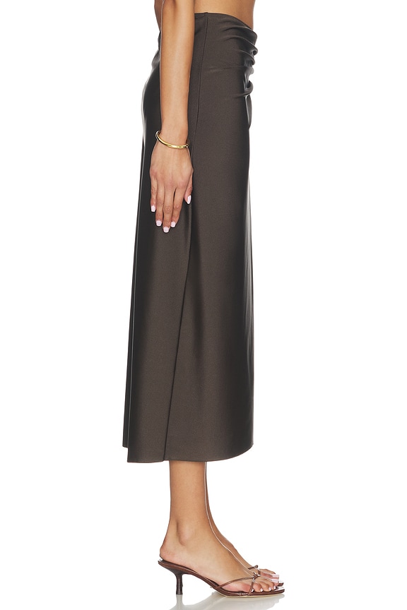 view 2 of 6 Eiana Shell Midi Skirt in Chocolate