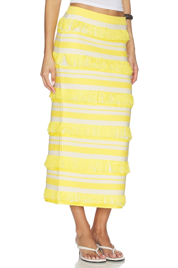view 2 of 6 JUPE MIDI EN MAILLE LULA in Solar Stripe