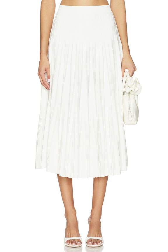 view 1 of 6 FALDA DE PUNTO A MEDIA PIERNA MARGOUX in Ivory