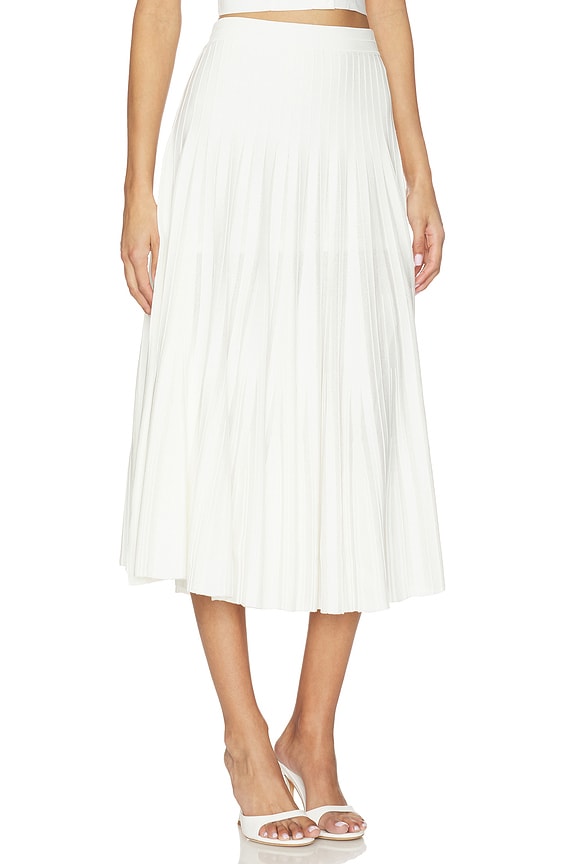 view 2 of 6 FALDA DE PUNTO A MEDIA PIERNA MARGOUX in Ivory