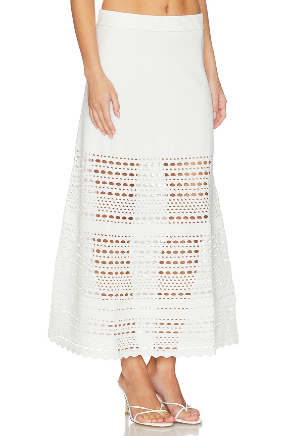 view 2 of 6 Westly Open Stitch Knit Skirt in Ivory