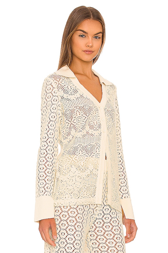 view 2 of 4 Paxton Collared Top in Ceramic