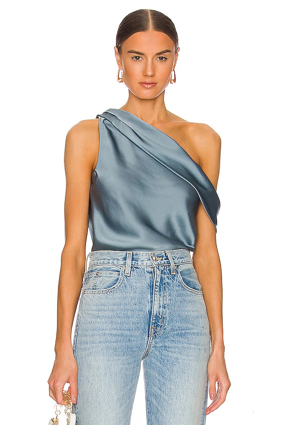 view 1 of 5 Lexy One Shoulder Top in Slate