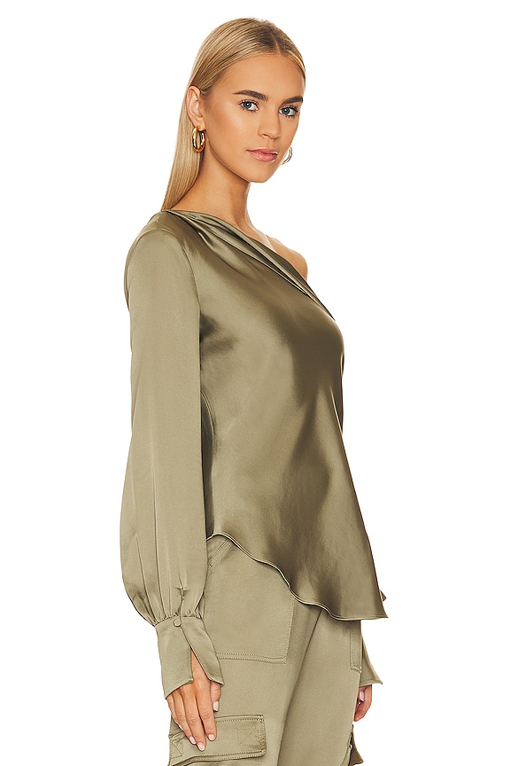 view 2 of 5 Alice One Shoulder Top in Willow