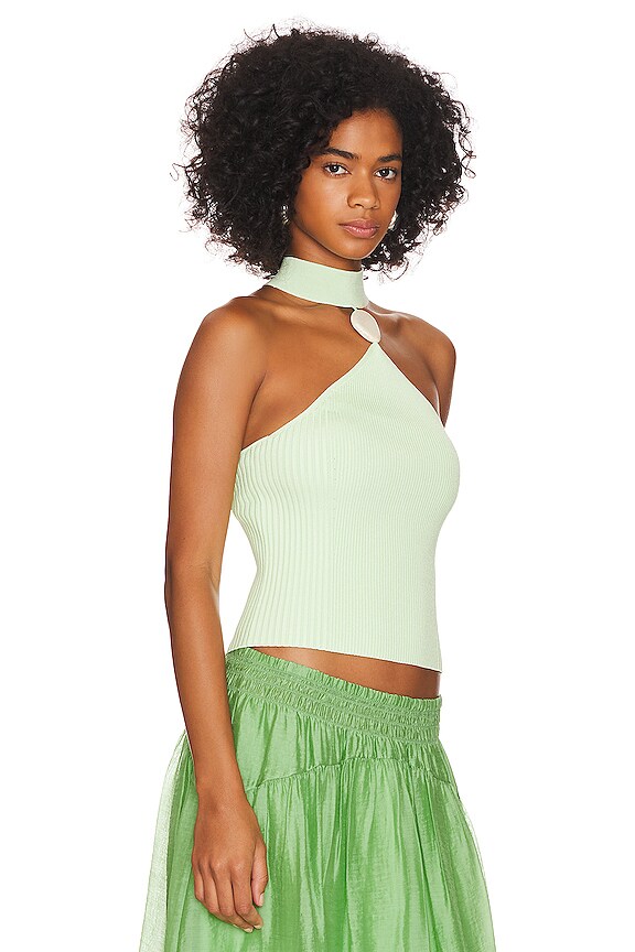 view 2 of 4 Rubie Mock Neck Top in Key Lime