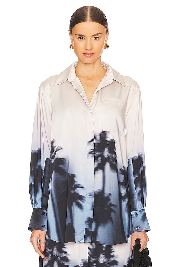view 2 of 5 CAMISA ABOTONADA MANON in Hazy Palm Print