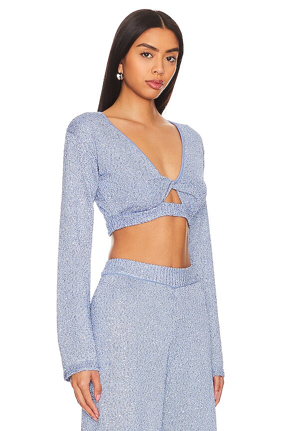 view 2 of 4 Xander Twist Top in Marina Blue