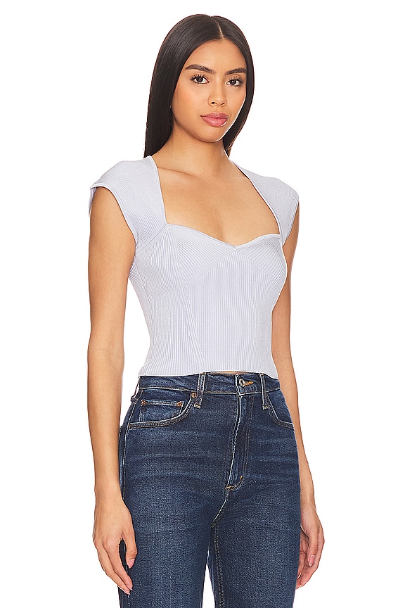 view 2 of 4 Abia Cropped Tee in Blue Haze