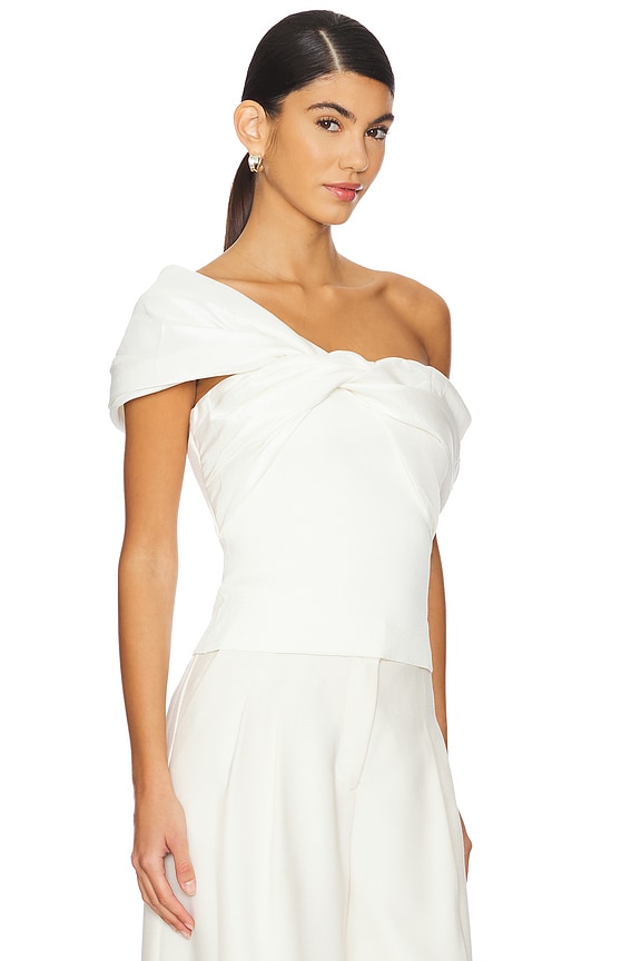 view 2 of 4 Celiana Knit Combo Top in Ivory