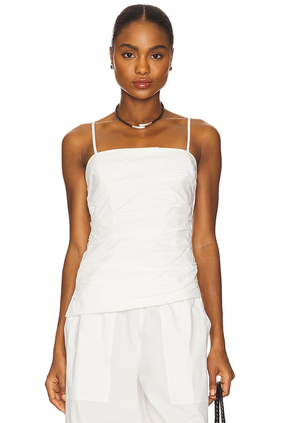 view 2 of 6 TOP BUSTIER FRUNCIDO EMERSON in White