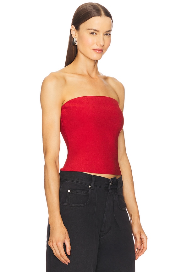 view 2 of 4 NICOLE チューブトップ in Crimson