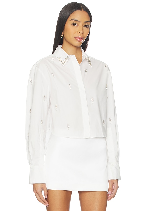 view 2 of 5 Renata Embellished Button Down Shirt in White