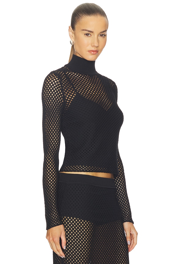 view 2 of 4 Bexley Long Sleeve Top in Black