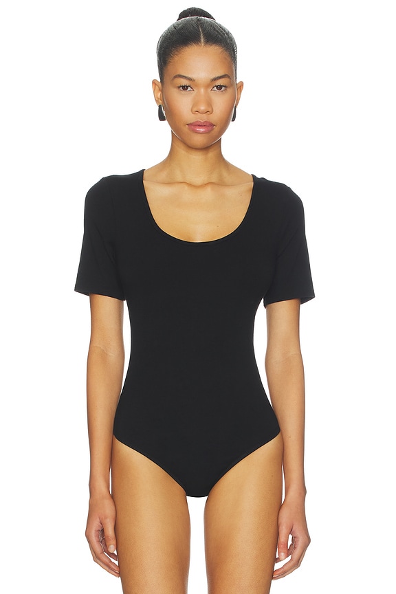 view 2 of 5 Adalynn U-neck Bodysuit in Black