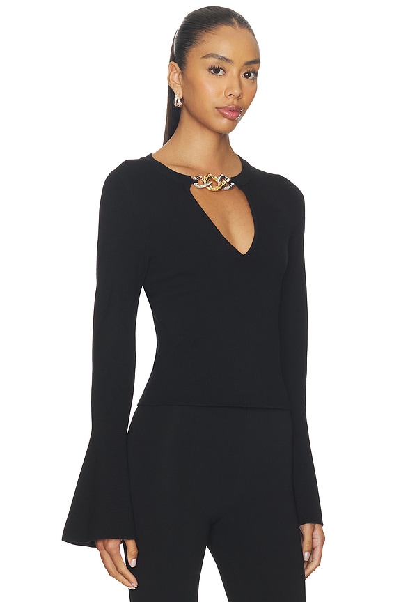 view 2 of 4 Evren Long Sleeve Top in Black