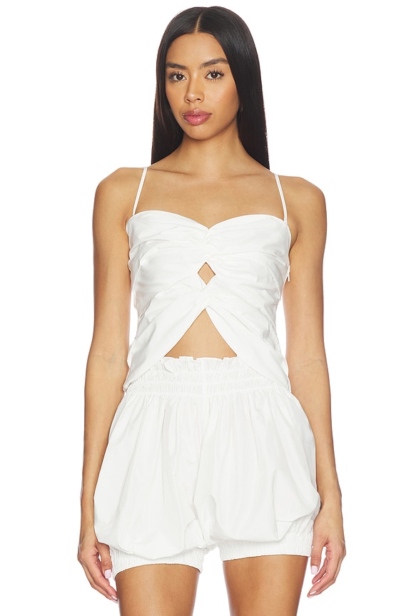 view 2 of 5 Cornelia Cotton Top in White