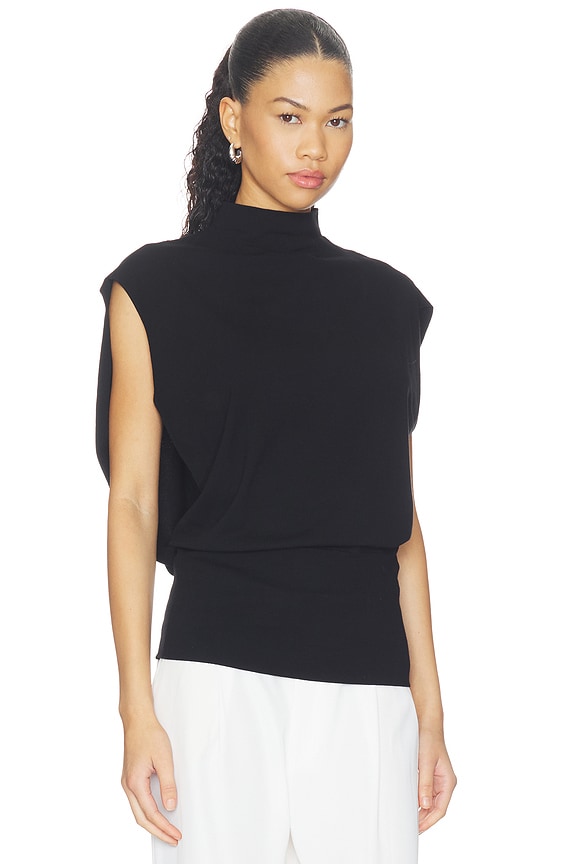 view 2 of 4 TOP CAPE DRAPÉ JULI  in Black