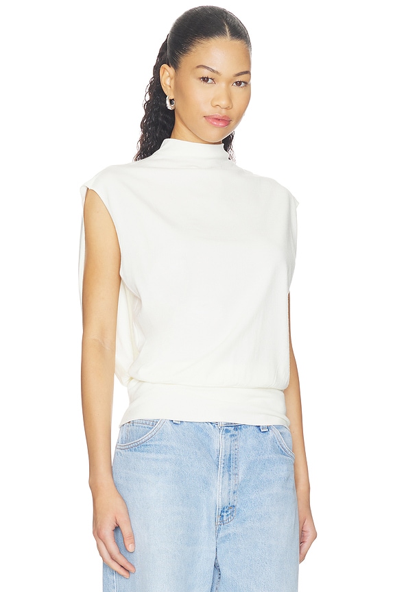 view 2 of 4 Juli Draped Cape Top in Ivory