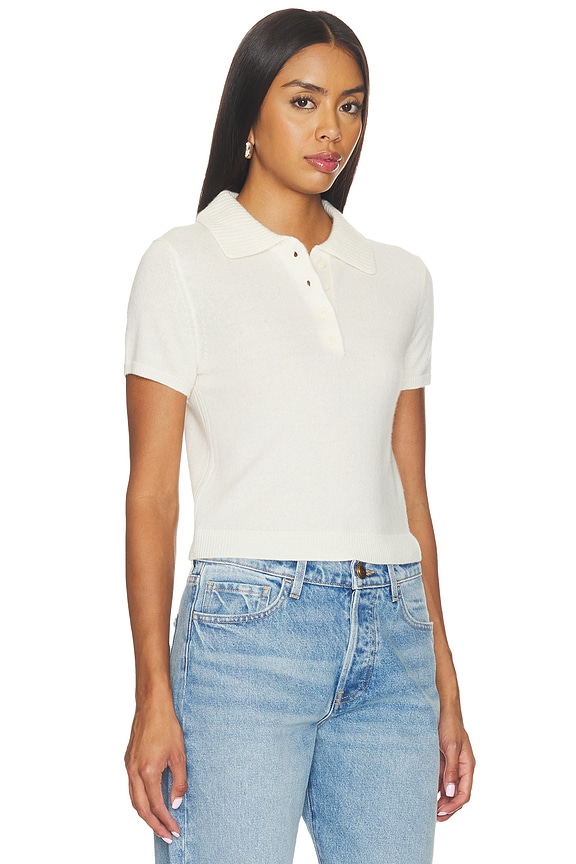 view 2 of 4 Twila Short Sleeve Polo in Ivory