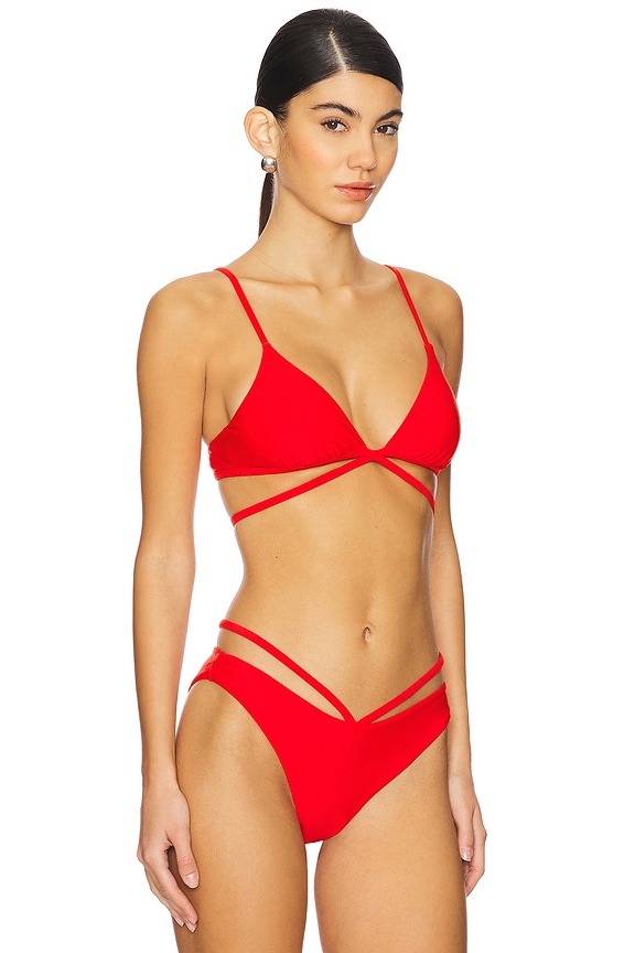view 2 of 4 PARTE SUPERIOR DEL BIKINI ATAR DELANTE HARLEN in Fiery Red