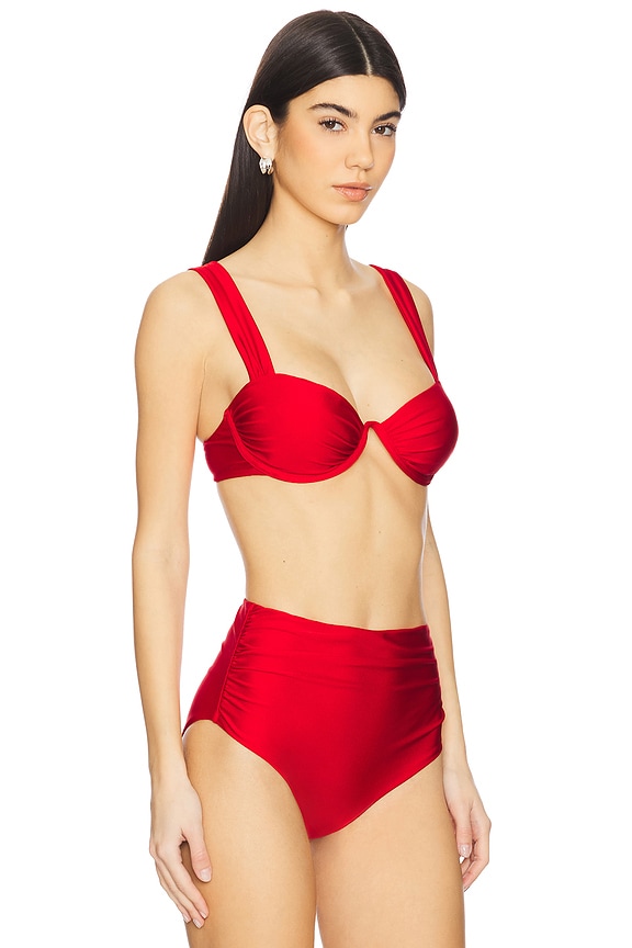 view 2 of 4 Anniston Bikini Top in Fiery Red