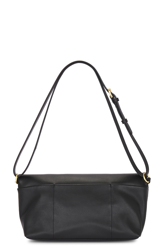 view 2 of 6 Phoenix Leather Fold Over Tote in Black