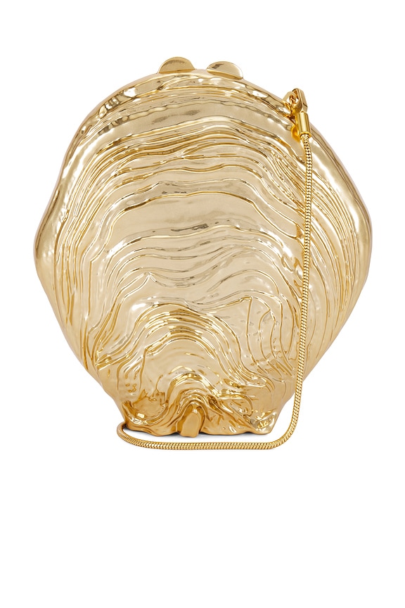view 1 of 5 GIDGET 쉘 클러치 in Gold
