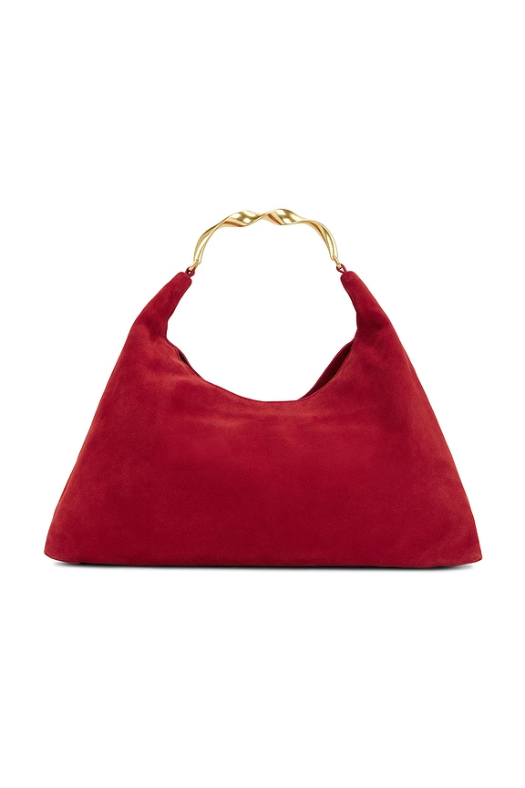 view 2 of 5 Nixi Suede Hobo Bag in Crimson
