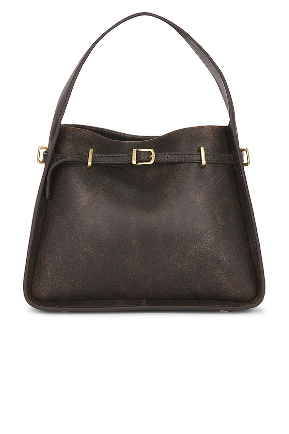view 2 of 6 Small Cleo Bucket Bag in Distressed Chocolate