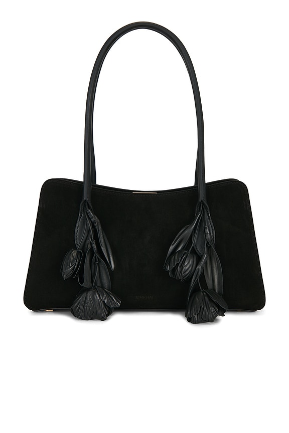 view 2 of 5 SAC PORTÉ ÉPAULE FLEUR  in Black