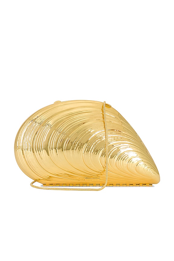 view 2 of 5 Bridget Oyster Shell Clutch in Gold