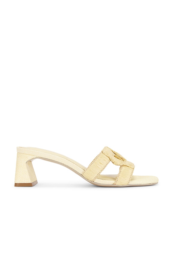 view 1 of 5 ESCARPINS MONOGRAM RAFFIA BLOCK in Natural