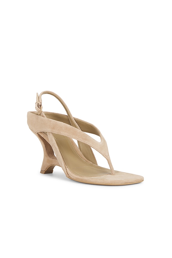 view 2 of 5 SANDALIA DARYA SUEDE WEDGE THONG in Desert
