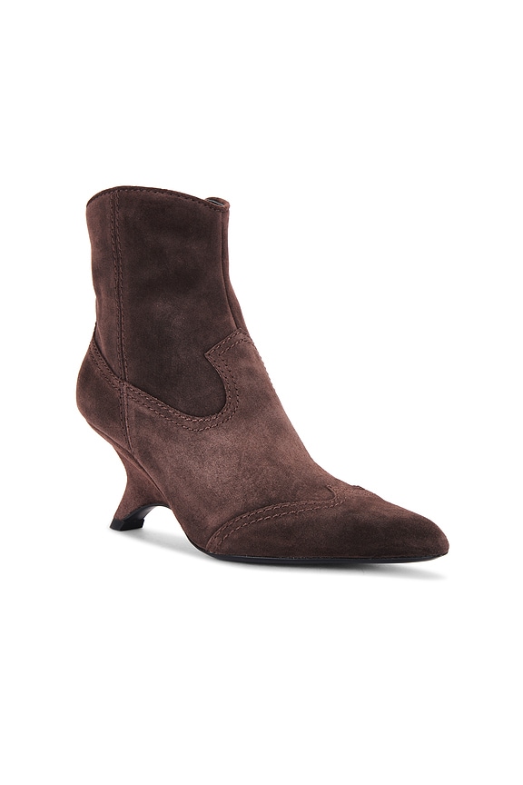 view 2 of 5 BOTTES WESTERN EN DAIM SHADOW in Cacao