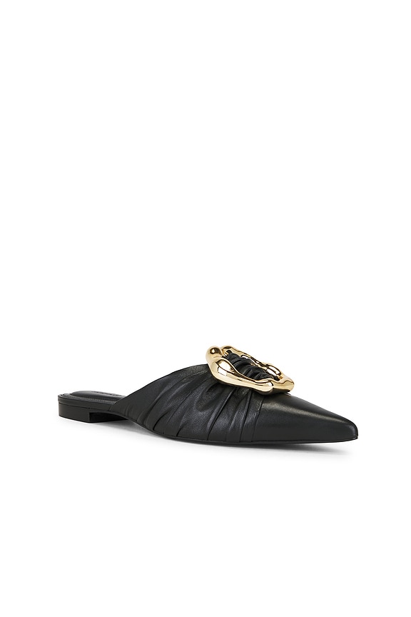 view 2 of 5 Belle Leather Pointed Toe Mule in Black