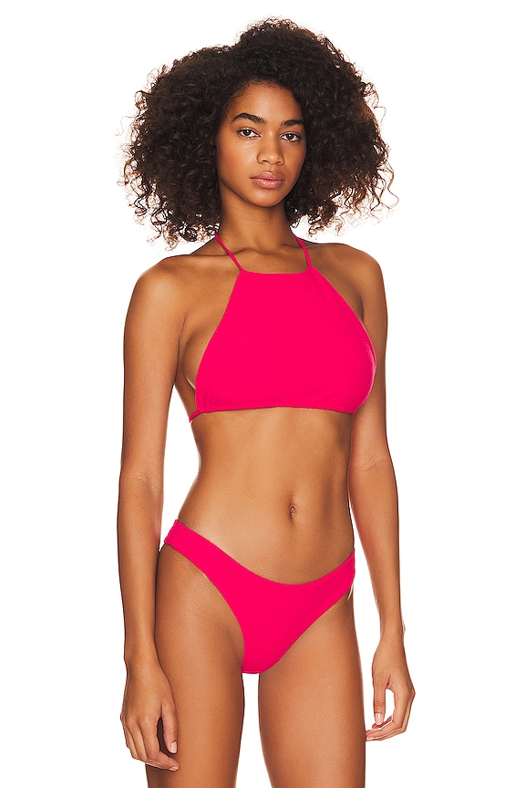 view 2 of 4 Gia Bikini Top in Fuchsia Terry