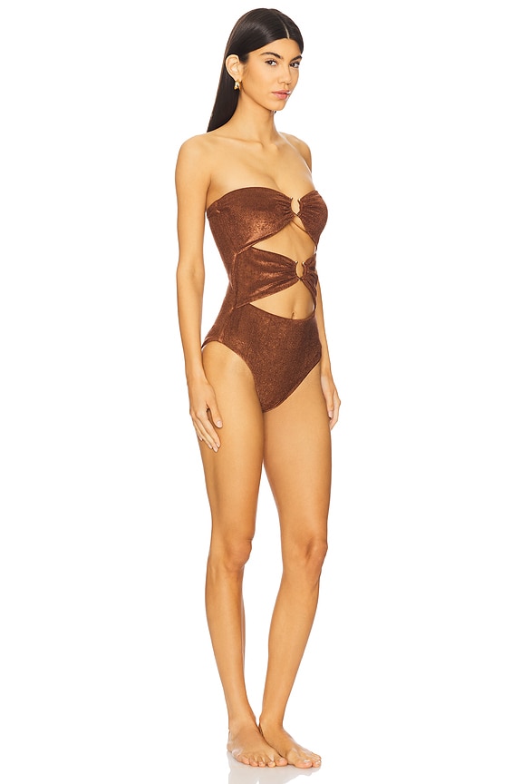 view 2 of 4 Ella One Piece in Espresso Terry