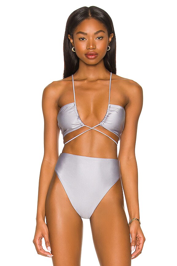 view 2 of 6 Livi Bikini Top in Periwinkle Sheen