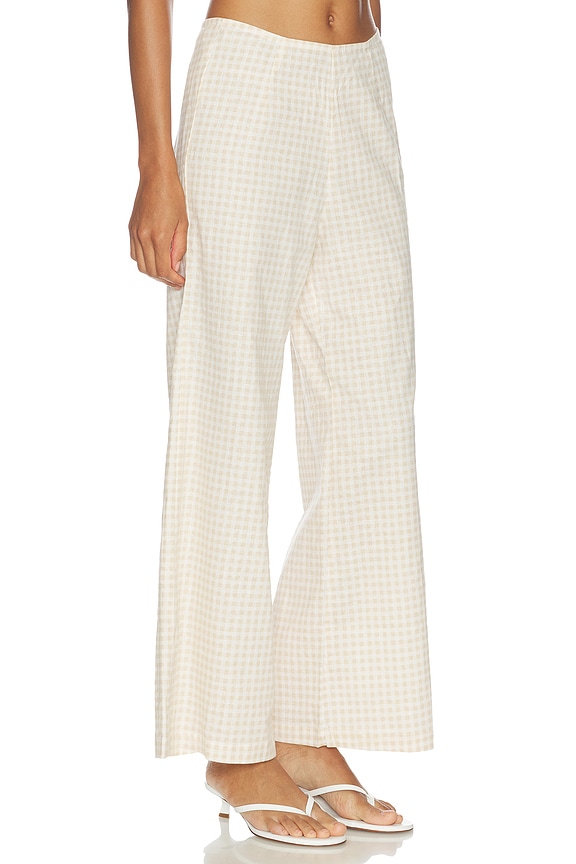 view 2 of 6 PANTALON LARGE MARGO in Vanilla Gingham