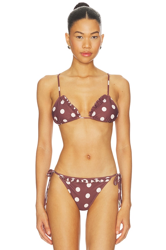 view 1 of 4 Kenny Top in Brown Polka Dot