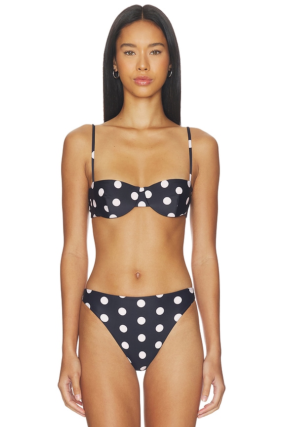 view 1 of 4 TOP BIKINI INGRID in Noir Polka Dot