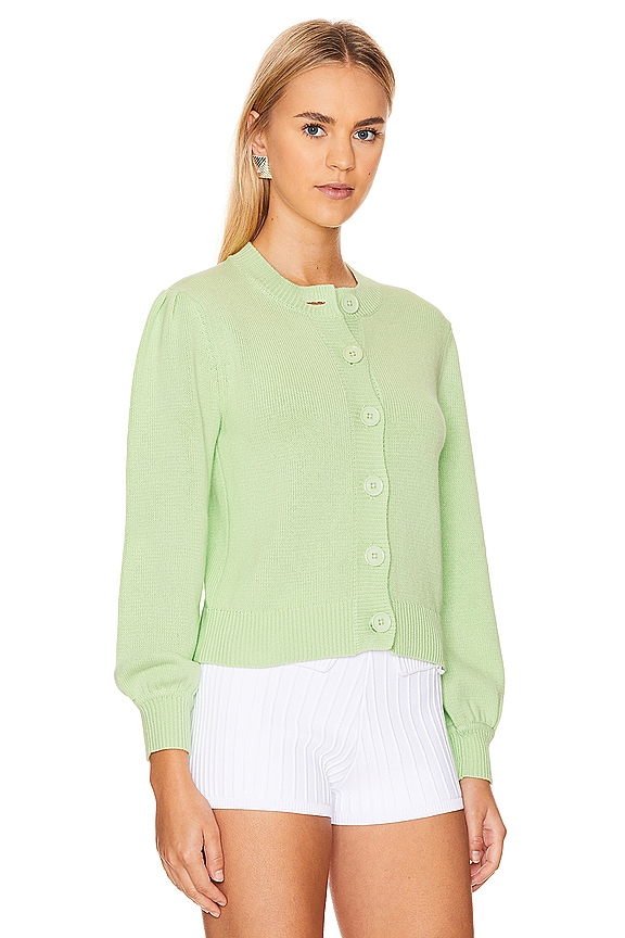 view 2 of 4 パフスリーブカーディガン in Lime