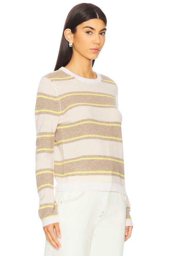 view 2 of 4 PULL RAS DE COU RAYÉ DECKCHAIR in Lily, Light Brown, Light Yellow & Oatmeal