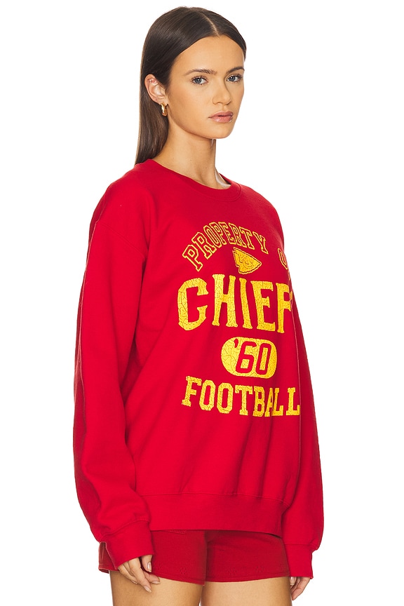 view 2 of 4 Chiefs Property Crew Fleece Sweatshirt in Red