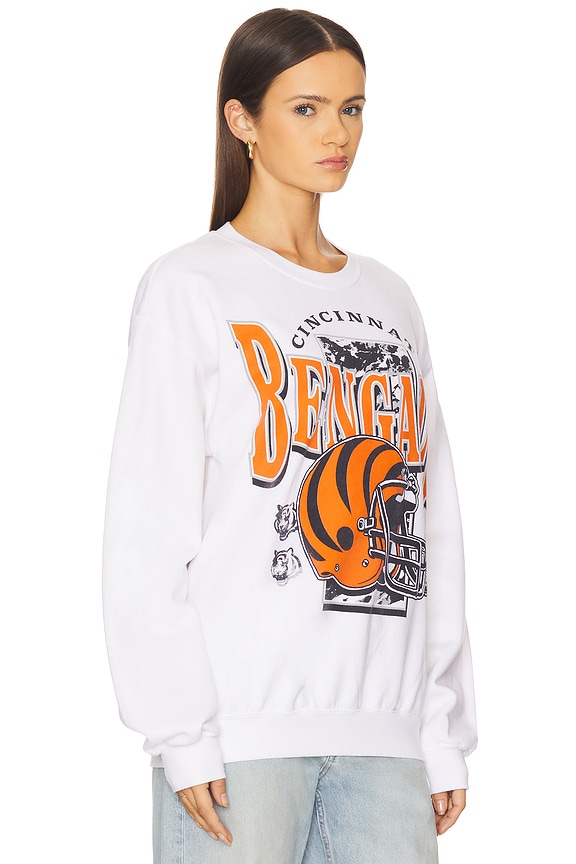 view 2 of 4 Bengals Conversion Crew Fleece Sweatshirt in White