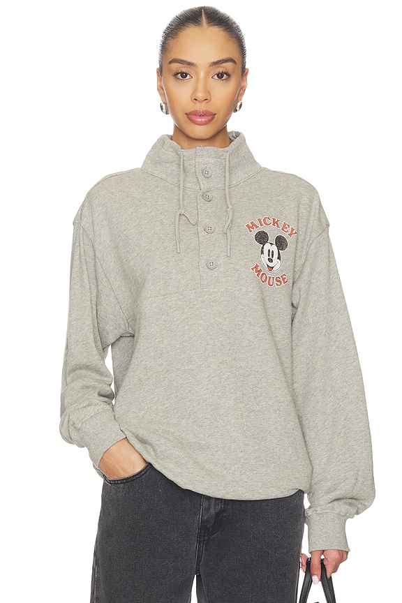 view 2 of 4 Mickey Mouse Fleece Yoke Sweatshirt in Heather Grey