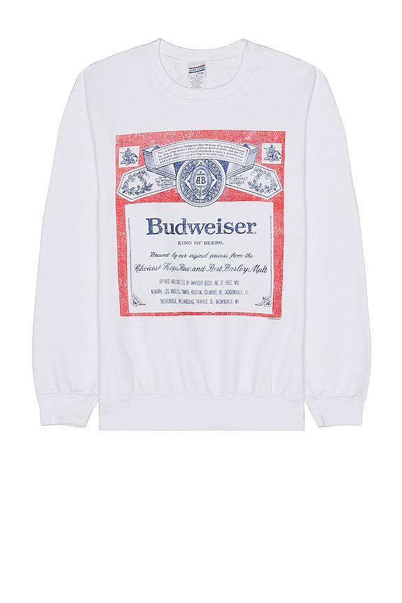 view 1 of 3 Budweiser Label Sweater in White